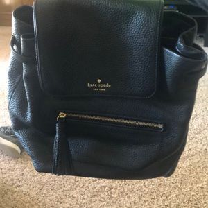 Black Kate Spade Leather Backpack